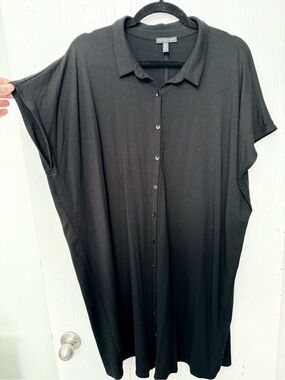 Eileen Fisher black button-front Women’s collared dress 1X (fits me as XL)